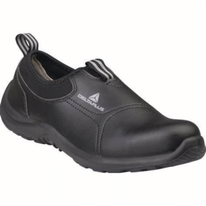 Side view of black color Miami Slip-on Safety Shoe